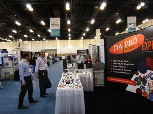 Aisle 2000 of the Space Tech Expo on Day 1